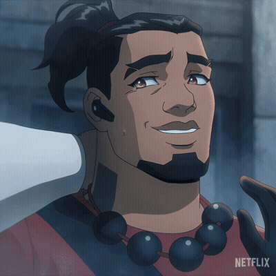 Cartoon Character With Netflix Logo GIF