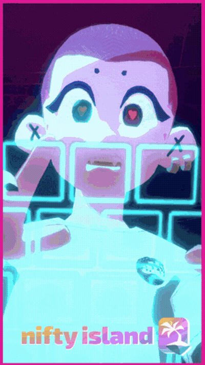 Cartoon Character With Nifty Island GIF