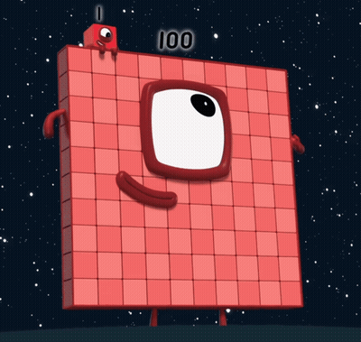 Cartoon Character With Number 100 GIF