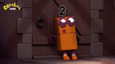Cartoon Character With Number 2 GIF