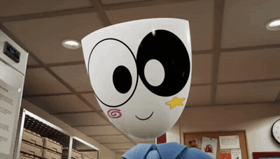 Cartoon Character With Number 6 GIF