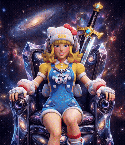 Cartoon Character With Number 67 On Outfit GIF