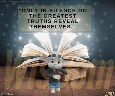 Cartoon Character With Open Book Truths Revealing Themselves GIF