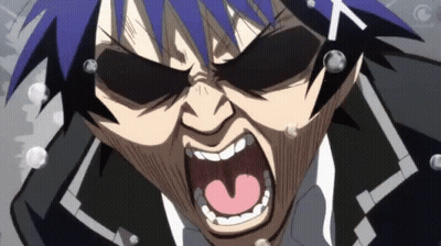 Cartoon Character With Open Mouth And Sunglasses GIF
