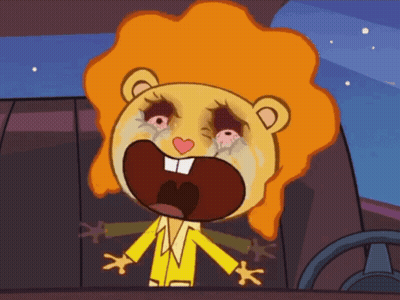 Cartoon Character With Orange Hair Crying GIF