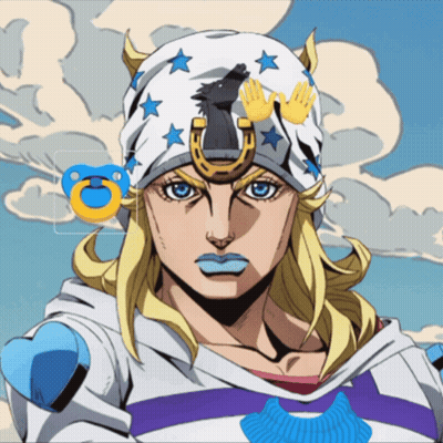 Cartoon Character With Pacifier And Horseshoe Hat GIF