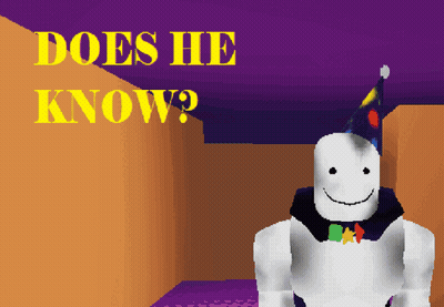 Cartoon Character With Party Hat Does He Know GIF
