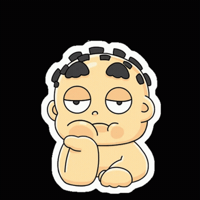 Cartoon Character With Party Horn In Mouth GIF