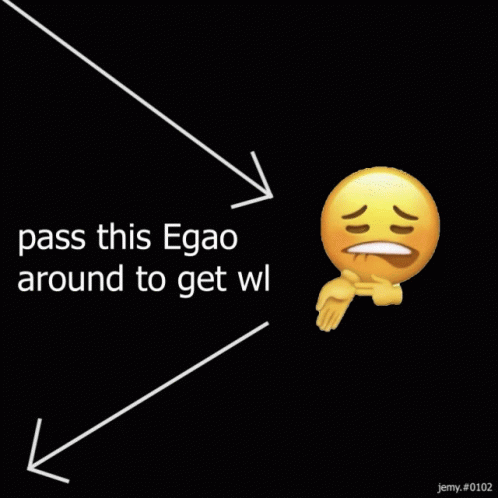Cartoon Character With Pass This Egao Around To Get WL GIF