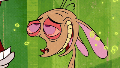 Cartoon Character With Pink Eyes GIF