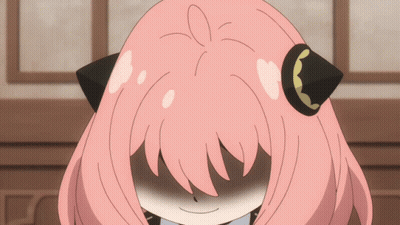 Cartoon Character With Pink Hair And Black Ears Smiling GIF