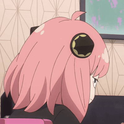Cartoon Character With Pink Hair And Circle On Head GIF