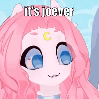 Cartoon Character With Pink Hair And Crescent Moon On Forehead GIF