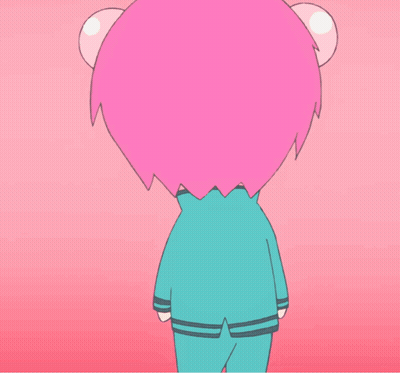 Cartoon Character With Pink Hair and Green Glasses