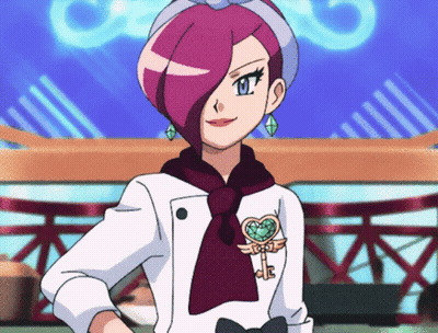 Cartoon Character With Pink Hair And Key Pin GIF