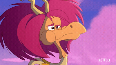 Cartoon Character With Pink Hair And Netflix Logo GIF
