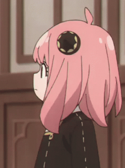 Cartoon Character With Pink Hair And White Eyes Surprised GIF