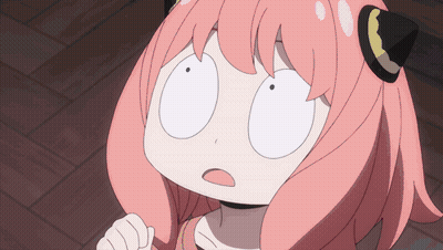Cartoon Character With Pink Hair And White Eyes GIF