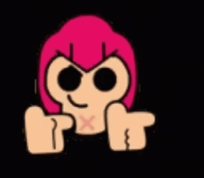 Cartoon Character With Pink Hair Holding Balls GIF