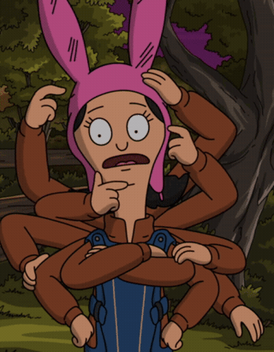 Cartoon Character With Pink Hat And Bunny Ears GIF