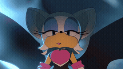 Cartoon Character With Pink Heart On Chest GIF