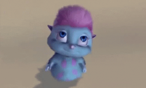 Cartoon Character With Pink Mohawk Waving GIF