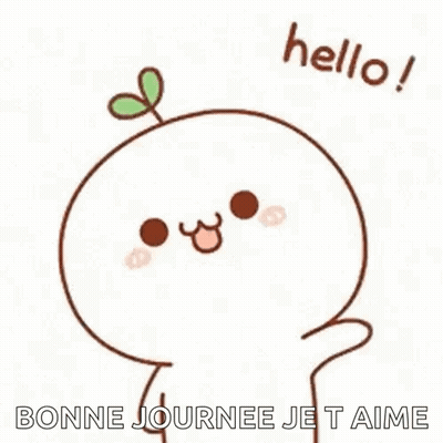 Cartoon Character With Plant Growing Out Of Head Saying Hello GIF