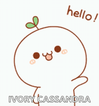 Cartoon Character With Plant On Head Says Hello Ivory Cassandra GIF
