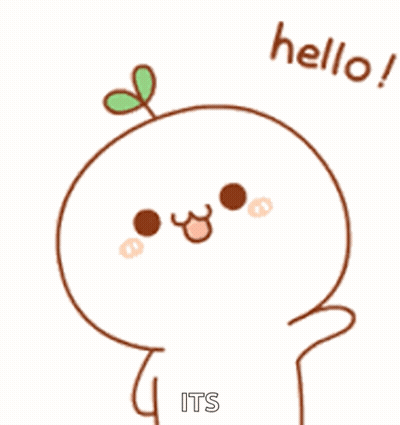 Cartoon Character With Plant Says Hello GIF