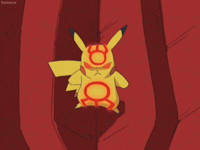 Cartoon Character With Pokemon on Head