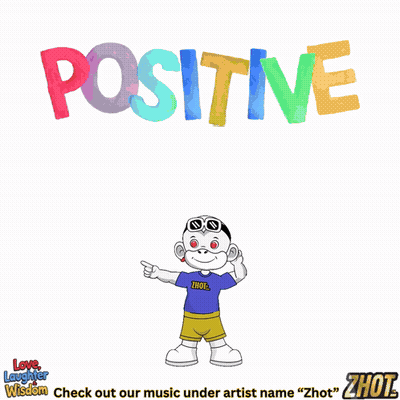 Cartoon Character With Positive Sign GIF