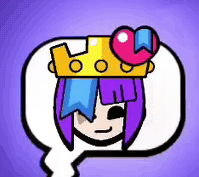 Cartoon Character With Purple Hair And Crown GIF