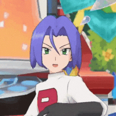 Cartoon Character With Purple Hair And Green Eyes GIF