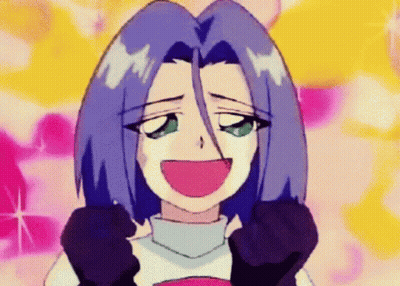 Cartoon Character With Purple Hair And Green Eyes GIF