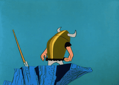 Cartoon Character With Purple Hair And Helmet Walking GIF