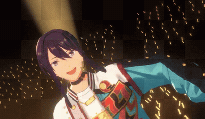 Cartoon Character With Purple Hair And Letter R On Shirt GIF