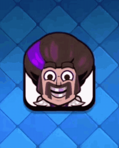 Cartoon Character With Purple Hair And Mustache Smiling GIF