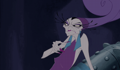Cartoon Character With Purple Hair and Purple Shirt