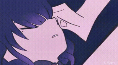 Cartoon Character With Purple Hair And Tie GIF
