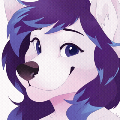 Cartoon Character With Purple Hair Close Up GIF