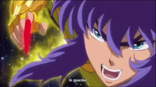 Cartoon Character With Purple Hair In Guardia GIF