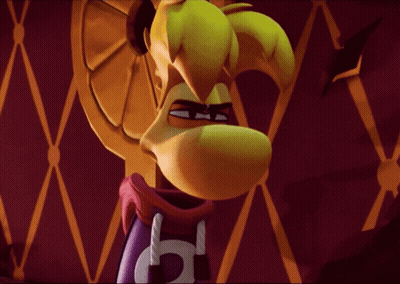 Cartoon Character With Purple Shirt And Letter P GIF