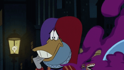 Cartoon Character With Purple Smoke GIF