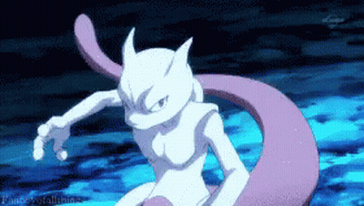 Cartoon Character With Purple Tail Standing In Water GIF