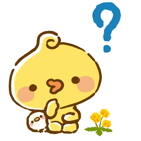 Cartoon Character With Question Mark Sticker