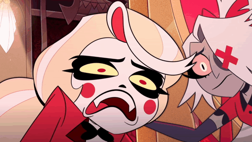 Cartoon Character With Red Cross On Face GIF