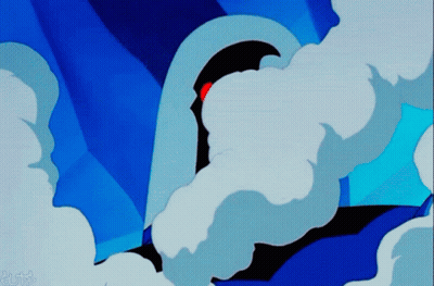 Cartoon Character With Red Eye and Smoke