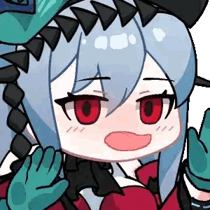Cartoon Character With Red Eyes Sticker