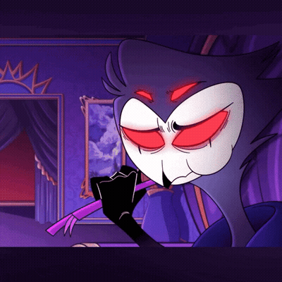 Cartoon Character With Red Eyes And Black Hand GIF