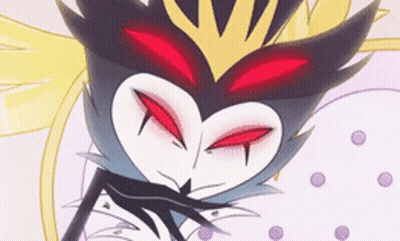 Cartoon Character With Red Eyes And Crown GIF